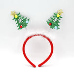 Festive Headband Santa Figurines & Sparkle Accents