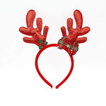 Festive Headband Santa Figurines & Sparkle Accents