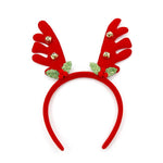 Festive Headband Santa Figurines & Sparkle Accents