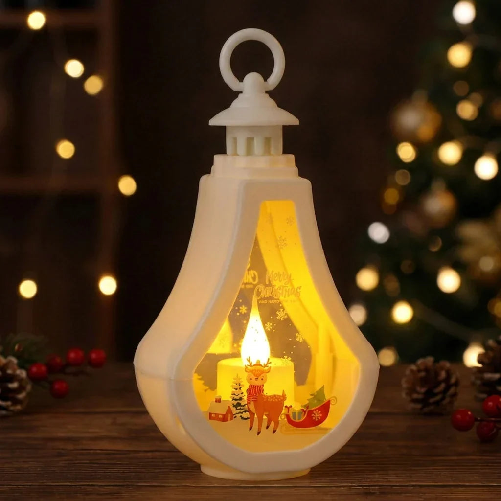 Festive Lantern Warm Glow Christmas Motif Indoor & Outdoor