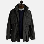 Field Jacket Vintage Military Style Adjustable Waist Four Pockets