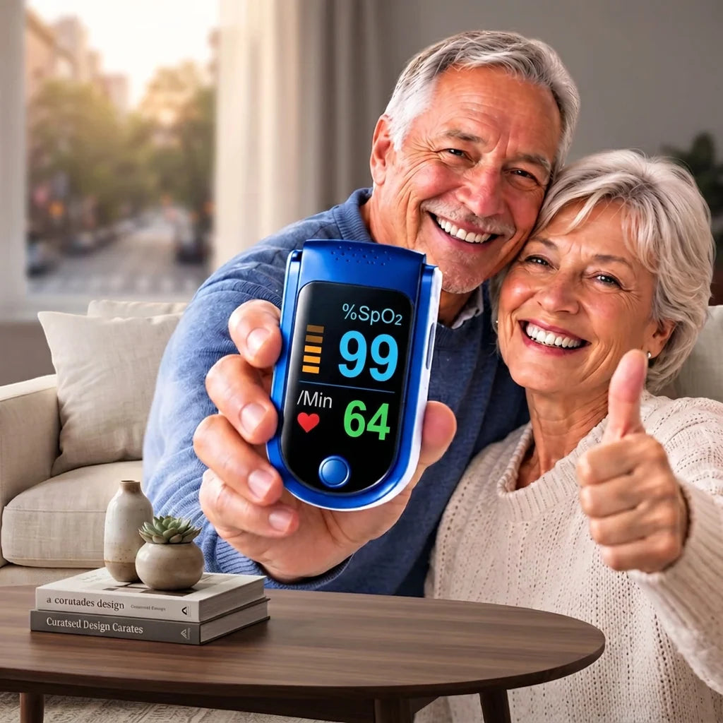 Finger Pulse Oximeter OLED Display Blood Oxygen & Heart Rate Monitor