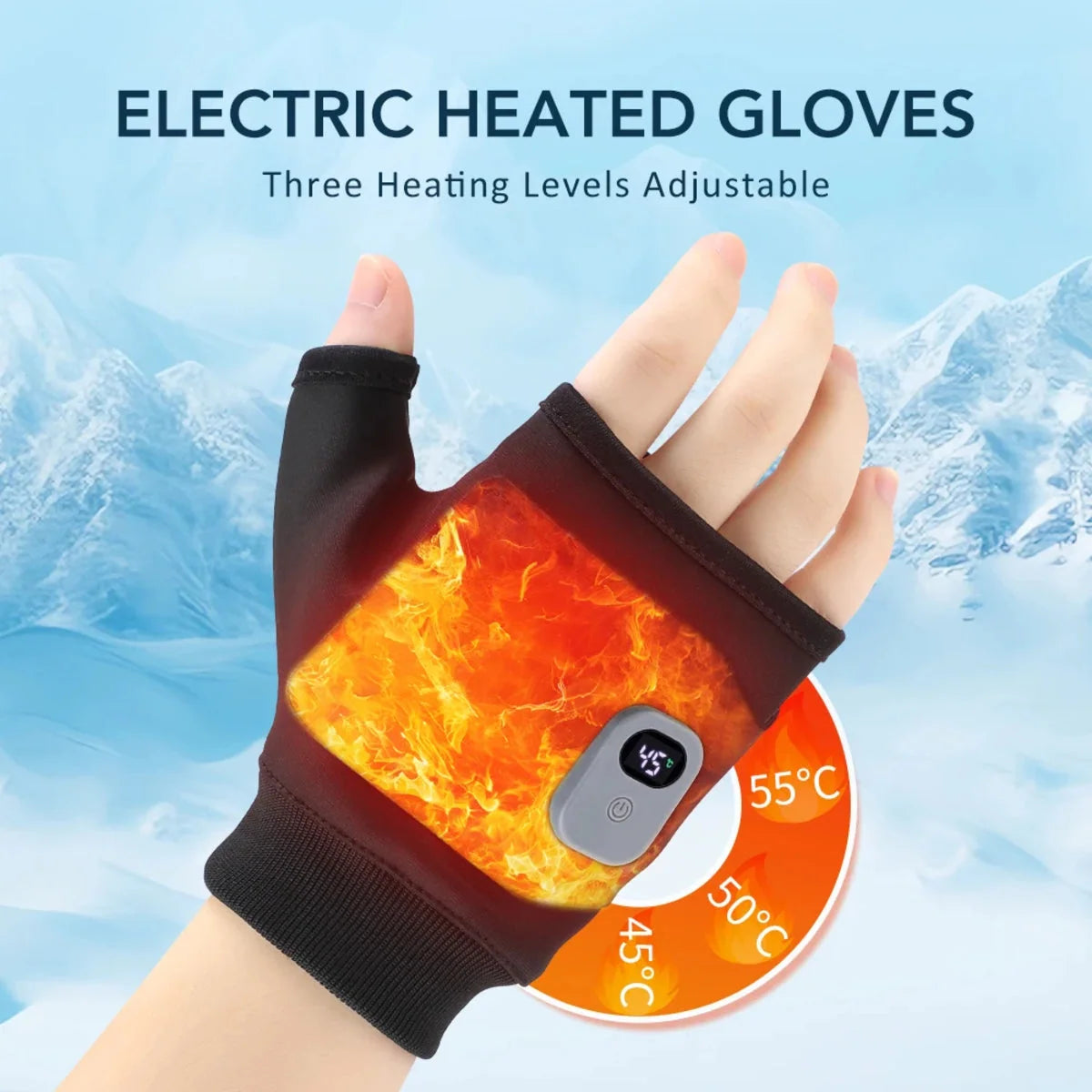 Fingerless Gloves USB Rechargeable & Touchscreen Compatible