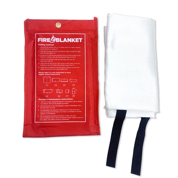 Fire Blanket EN 1869 Certified Fiberglass Reusable Wall-Mount Pouch