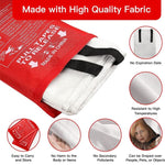 Fire Blanket EN 1869 Certified Fiberglass Reusable Wall-Mount Pouch