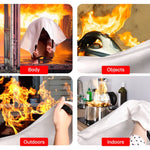 Fire Blanket EN 1869 Certified Fiberglass Reusable Wall-Mount Pouch