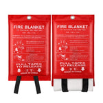 Fire Blanket EN 1869 Certified Fiberglass Reusable Wall-Mount Pouch