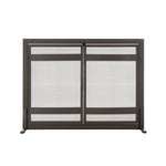 Fireplace Screen Wrought Iron Hinged Double Doors