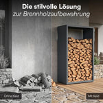 Firewood Rack Galvanized Steel Weather-Resistant Adjustable Feet