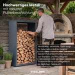 Firewood Rack Galvanized Steel Weather-Resistant Adjustable Feet
