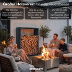 Firewood Rack Galvanized Steel Weather-Resistant Adjustable Feet