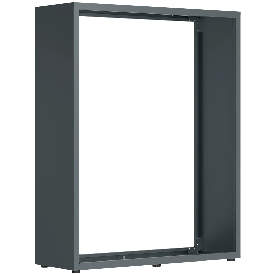 Firewood Rack Galvanized Steel Weather-Resistant Adjustable Feet