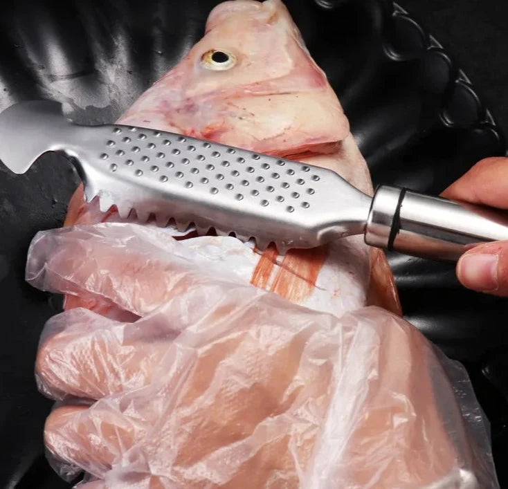Fish Scaler 430 Stainless Steel Ergonomic Grip