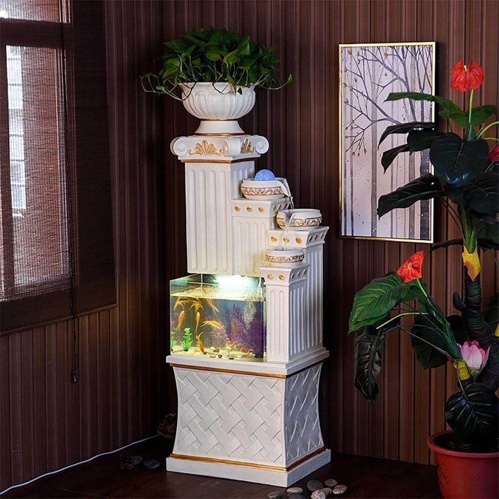 Fish Tank Roman Style White Finish