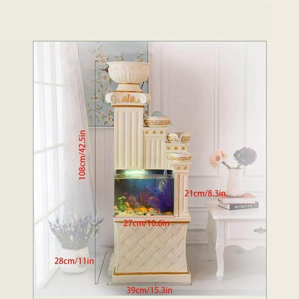 Fish Tank Roman Style White Finish