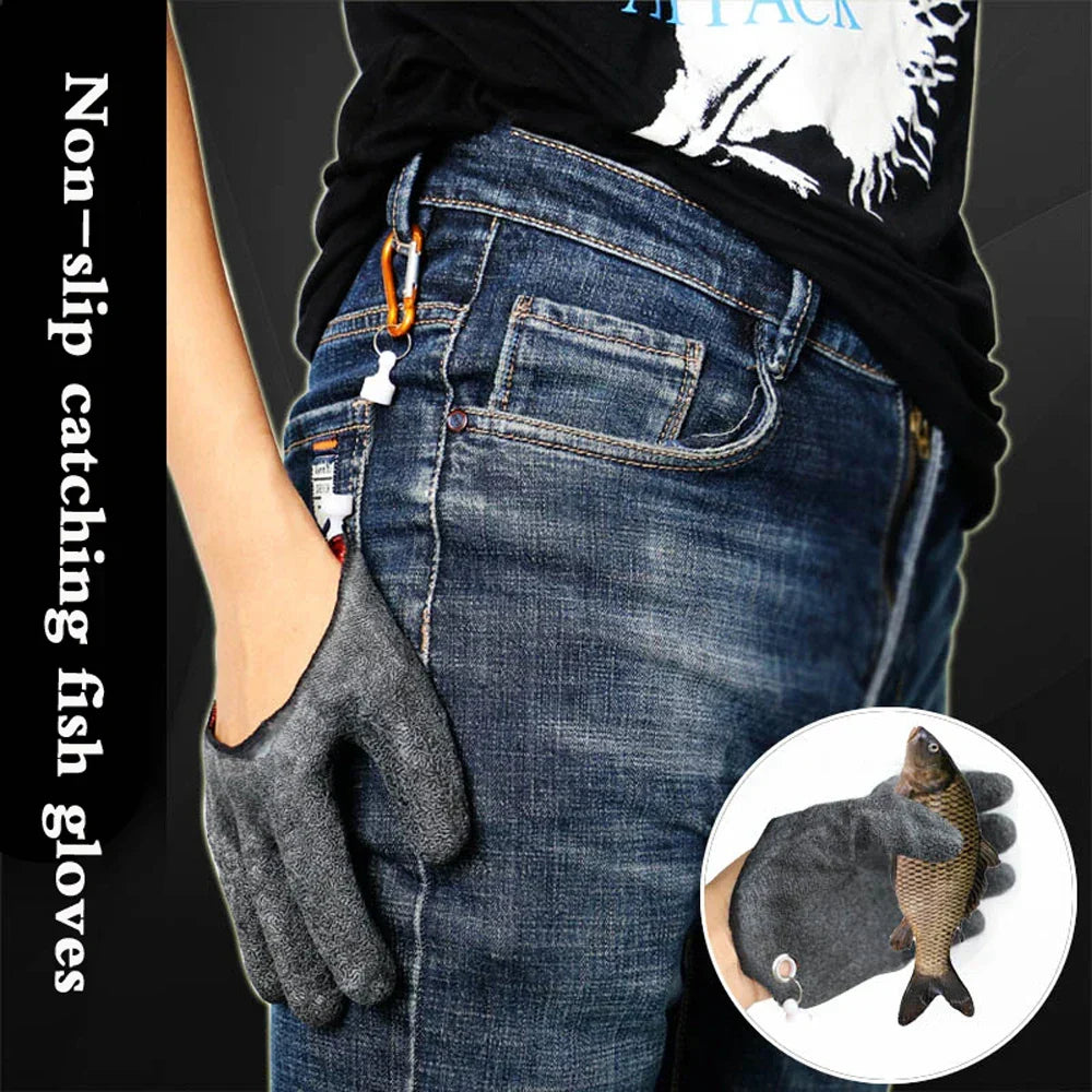 Fishing Gloves Full-Finger Cut-Resistant Latex-Coated