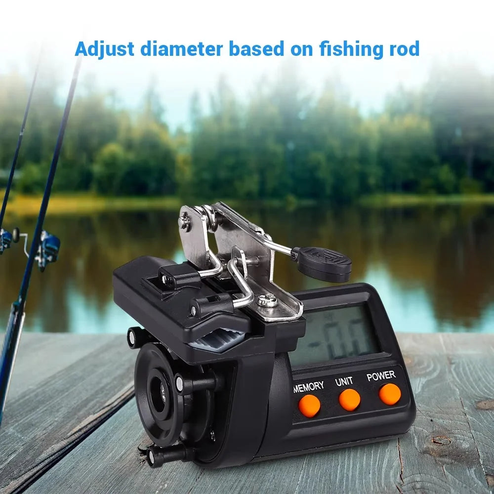 Fishing Line Counter LED Display Memory Clip-On Clamp