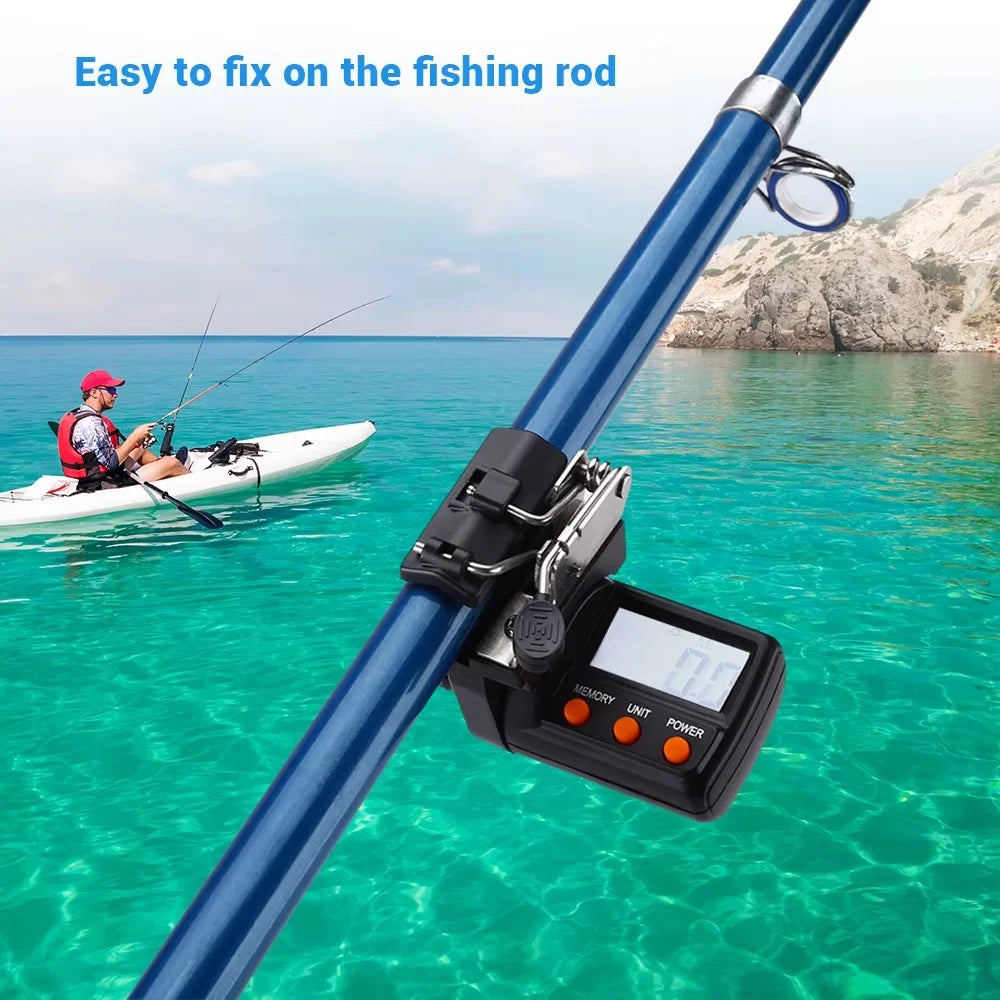 Fishing Line Counter LED Display Memory Clip-On Clamp