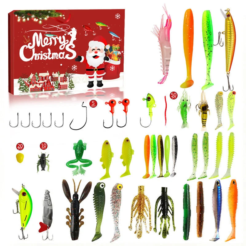 Fishing Lure Advent Calendar 24-Day Assorted Lure Set