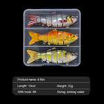 Fishing Lure Multi-Jointed Slow Sinking 3D Eyes
