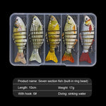 Fishing Lure Multi-Jointed Slow Sinking 3D Eyes