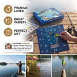 Fishing Tackle Advent Calendar 24 Compartments Assorted Lures