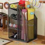 Fitness Equipment Storage Rack Vertical Mesh Multi-Compartment