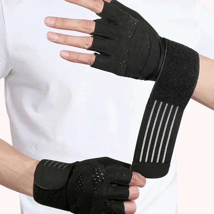 Fitness Gloves Non-Slip Grip Breathable Mesh Comfortable Fit
