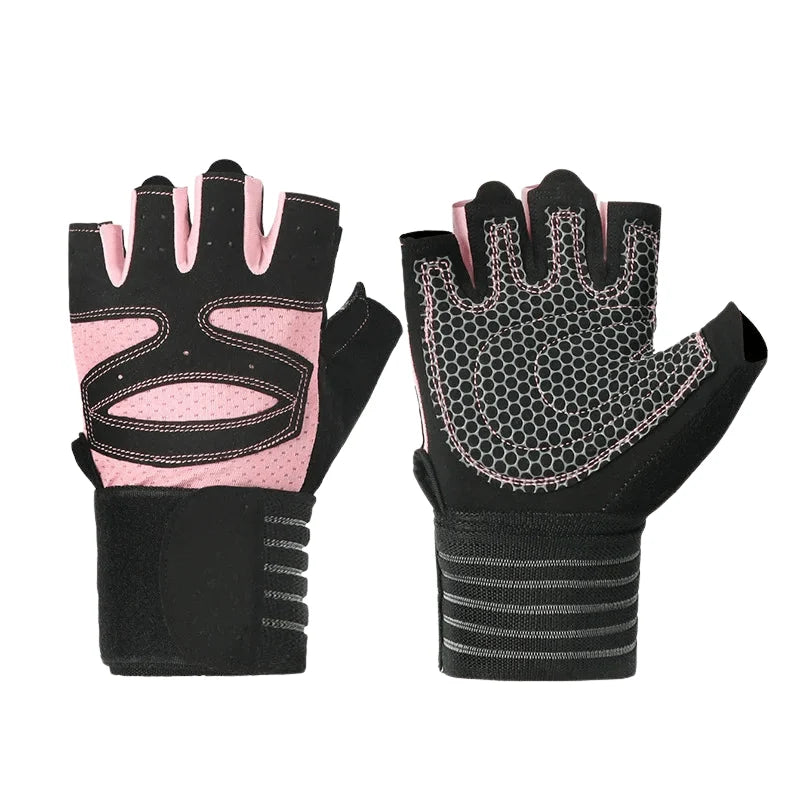 Fitness Gloves Non-Slip Grip Breathable Mesh Comfortable Fit