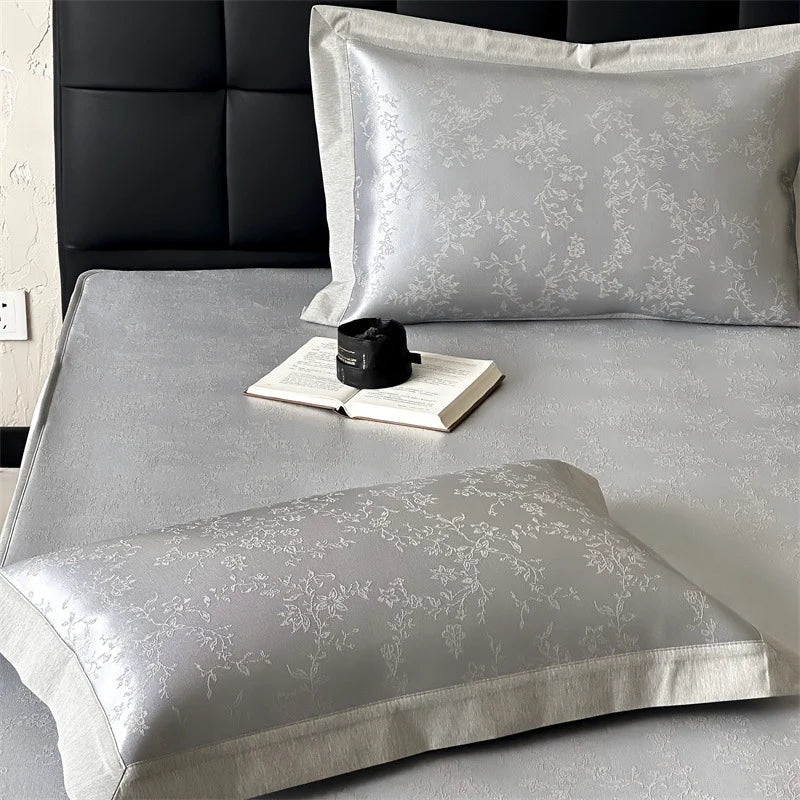 Fitted Sheet Jacquard Satin Reinforced Elastic Edges