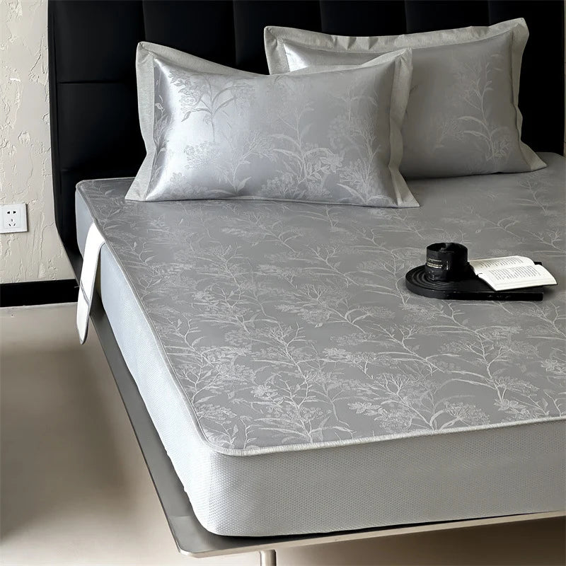 Fitted Sheet Jacquard Satin Reinforced Elastic Edges