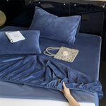 Fitted Sheet Set Velvety Microfiber Deep Pocket & Pillowcases