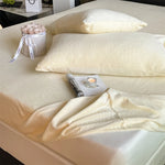 Fitted Sheet Set Velvety Microfiber Deep Pocket & Pillowcases