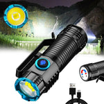 Flashlight Compact Rechargeable 1000 Lumens Magnetic Clip