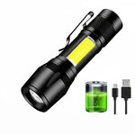 Flashlight Long-Range LED Waterproof USB-C Rechargeable