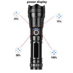 Flashlight USB Rechargeable 7000 Lumens Zoomable Beam
