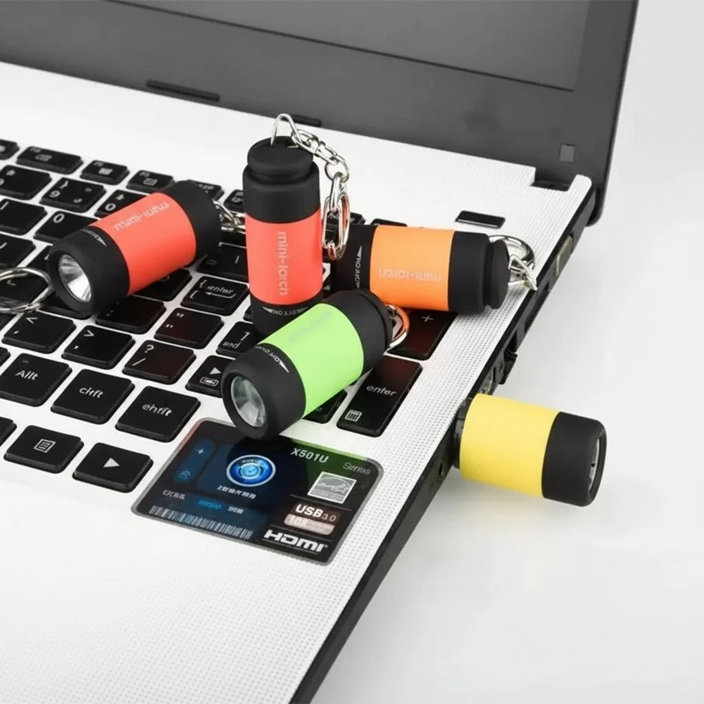 Flashlight USB Rechargeable Waterproof Pocket-Sized Micro-LED