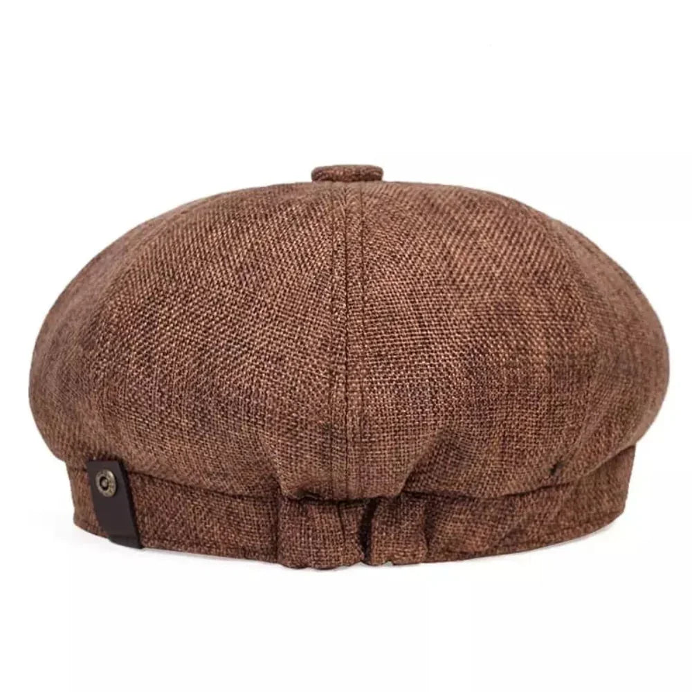 Flat Cap 100% Cotton Breathable Newsboy Design One Size Fits Most
