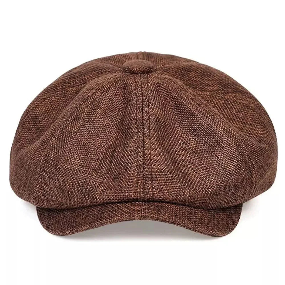 Flat Cap 100% Cotton Breathable Newsboy Design One Size Fits Most