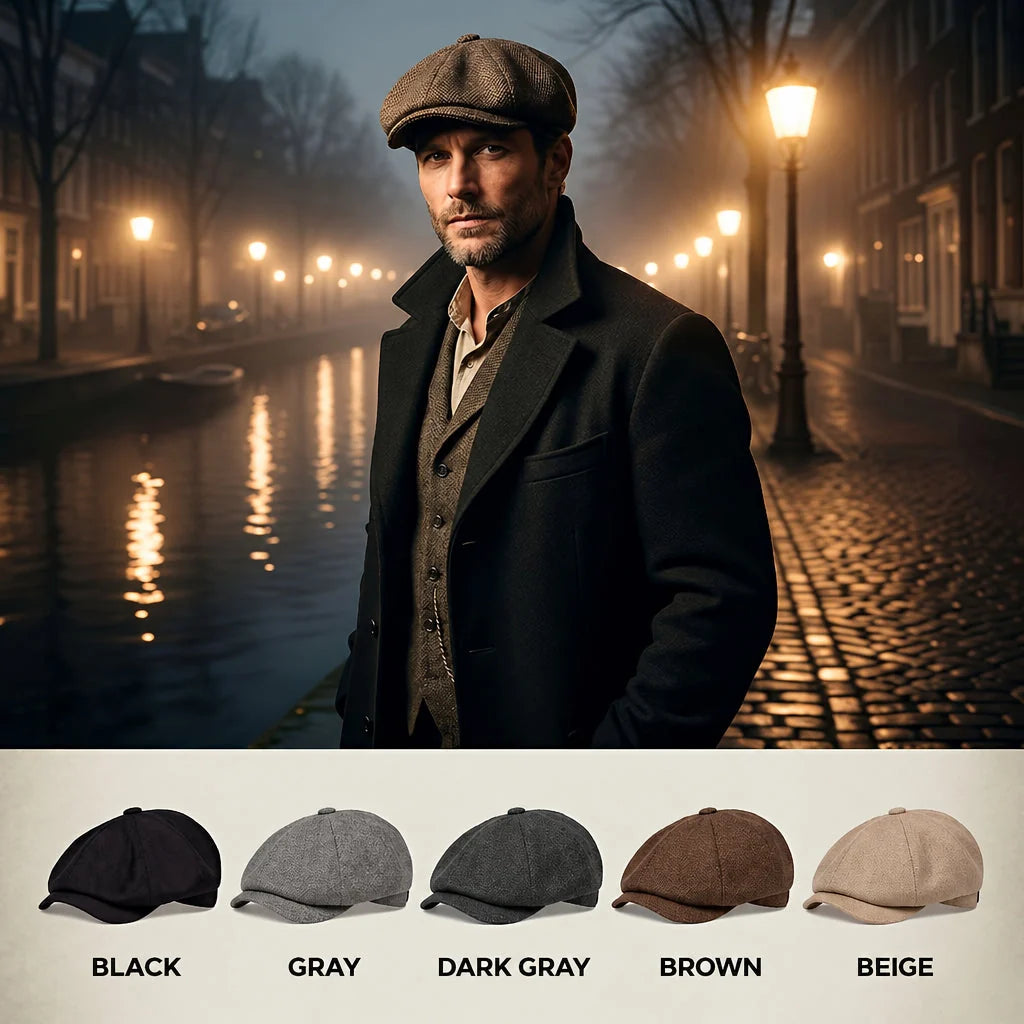 Flat Cap Cotton Newsboy Style Breathable One Size Fits Most