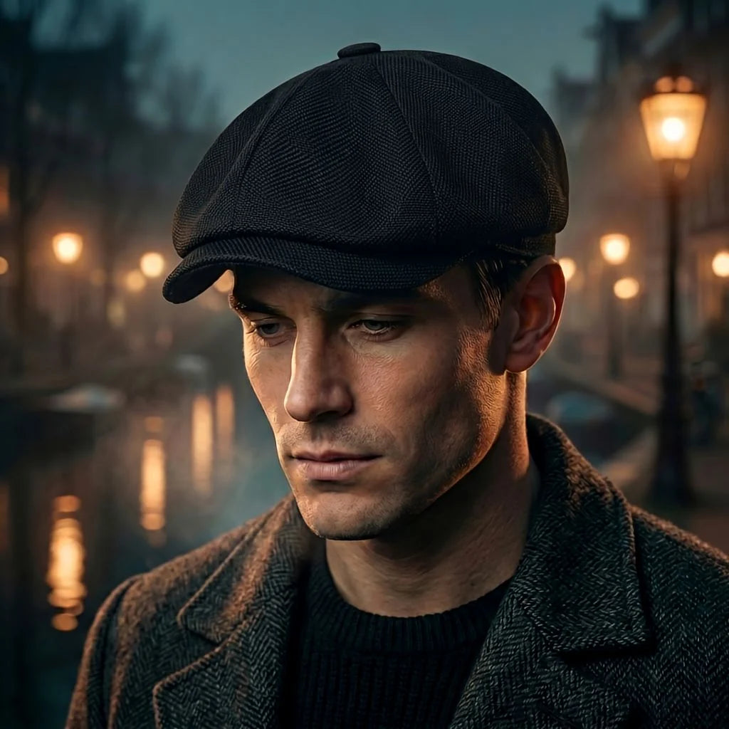Flat Cap Cotton Newsboy Style Breathable One Size Fits Most