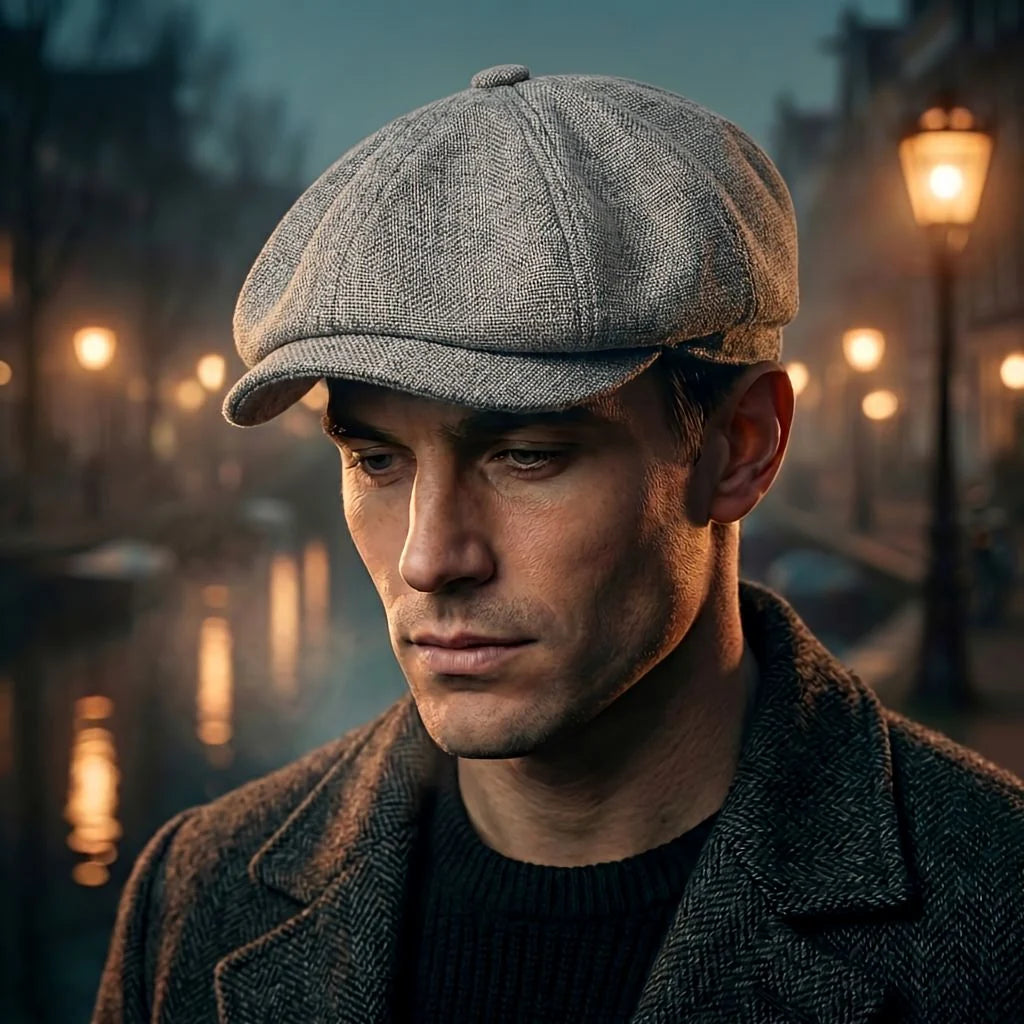 Flat Cap Cotton Newsboy Style Breathable One Size Fits Most