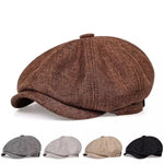 Flat Cap Cotton Newsboy Style Breathable One Size Fits Most