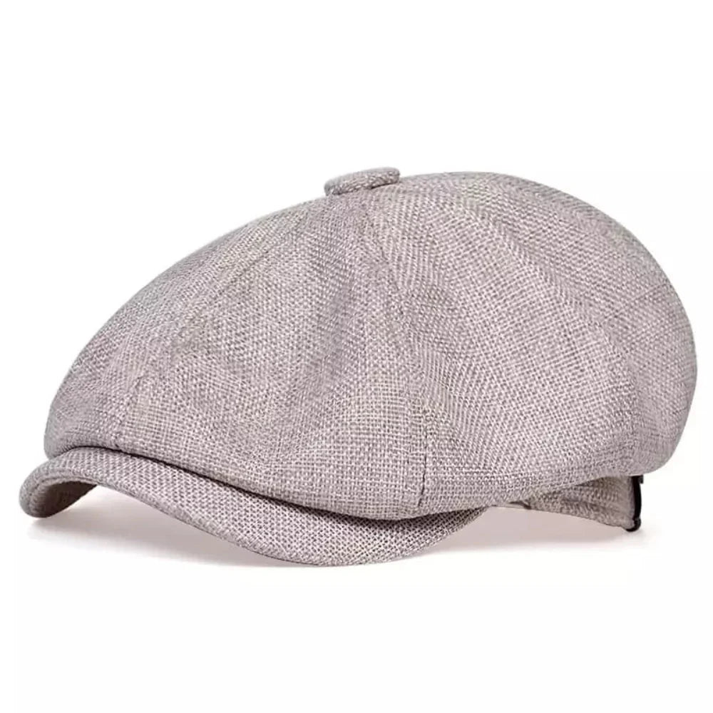 Flat Cap Cotton Newsboy Style Breathable One Size Fits Most