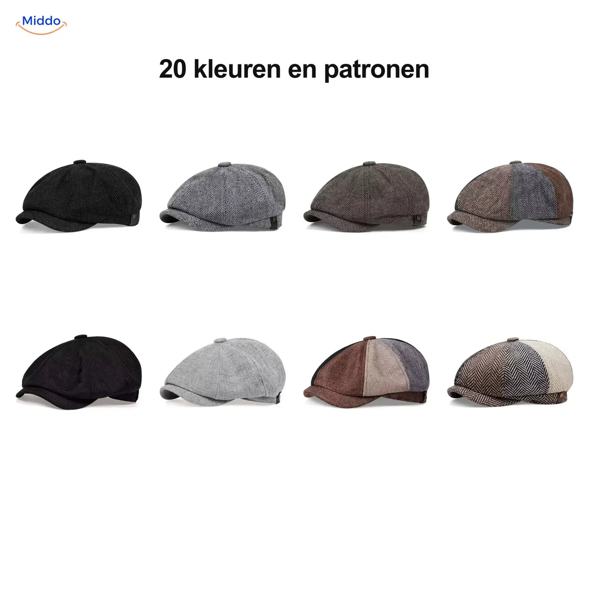 Flat Cap Eight-Panel Lightweight Foldable