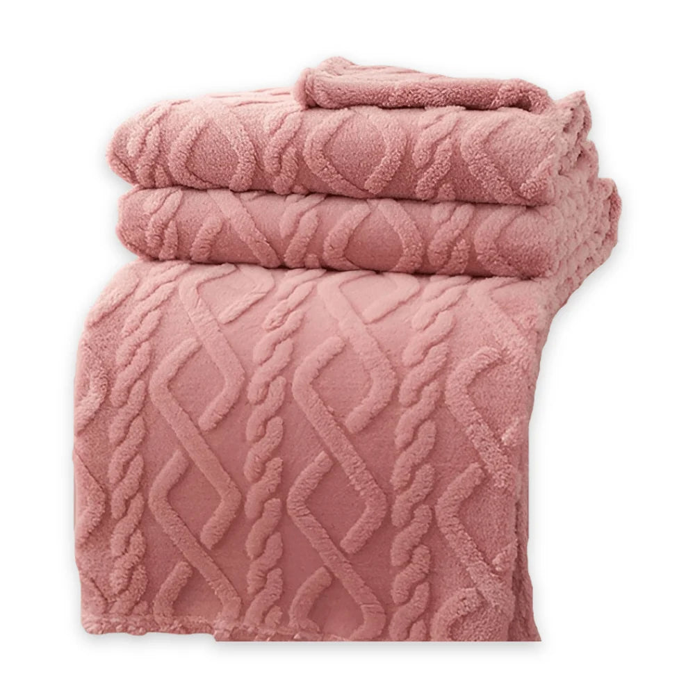 Fleece Blanket Double-Layer Breathable Machine-Washable