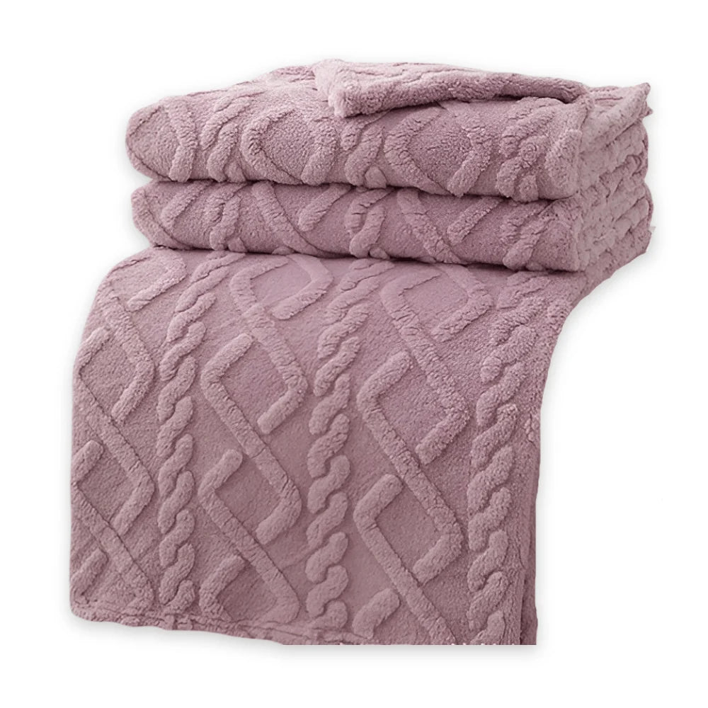 Fleece Blanket Double-Layer Machine-Washable Pilling-Resistant