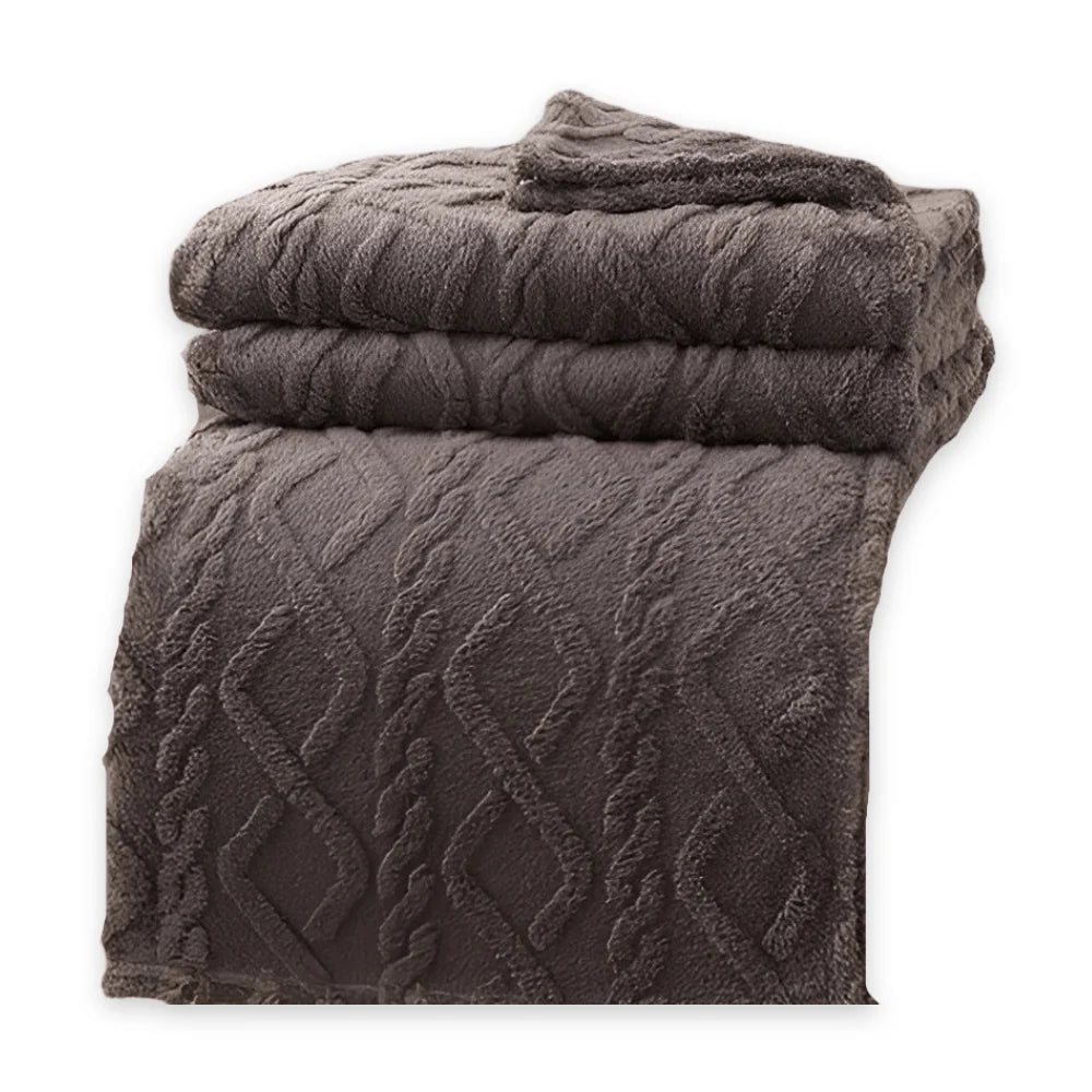 Fleece Blanket Double-Layer Machine-Washable Pilling-Resistant