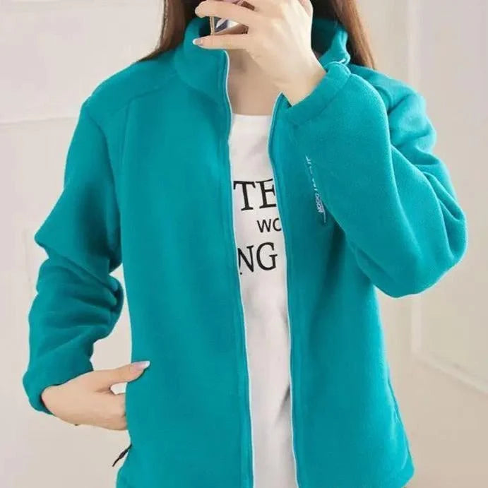 Fleece Jacket Full-Zip Lightweight Warm High Collar