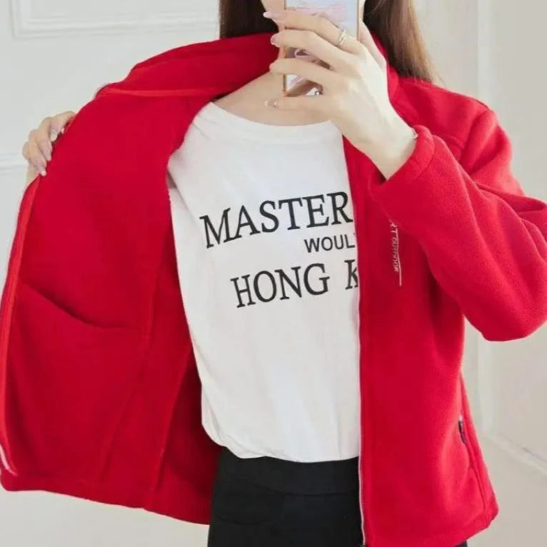 Fleece Jacket Full-Zip Lightweight Warm High Collar